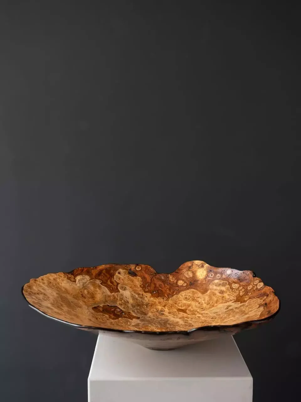 English Oak Burl Platter, view 2.