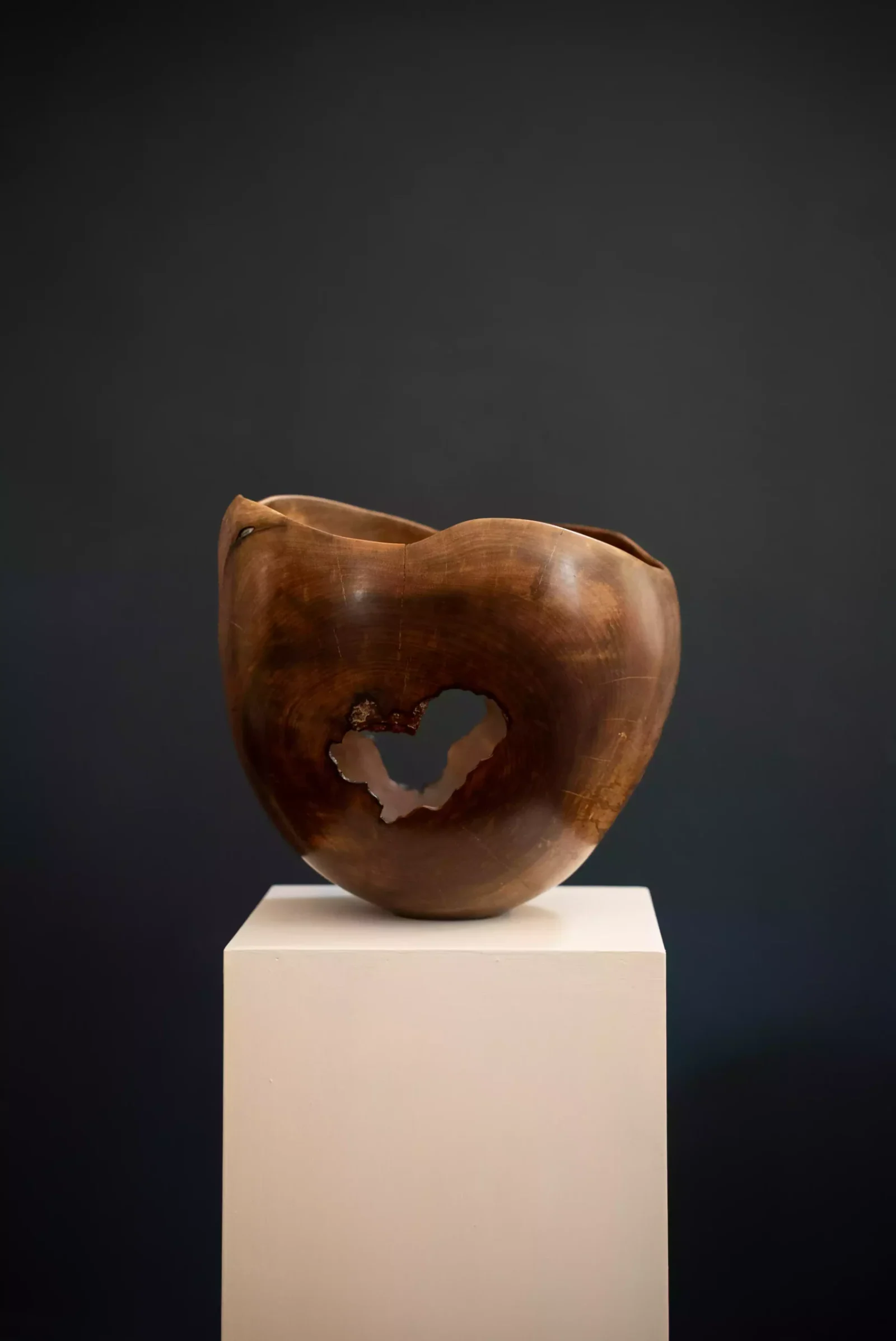 Large Natural-Edged Stinkwood Bowl, view 2.
