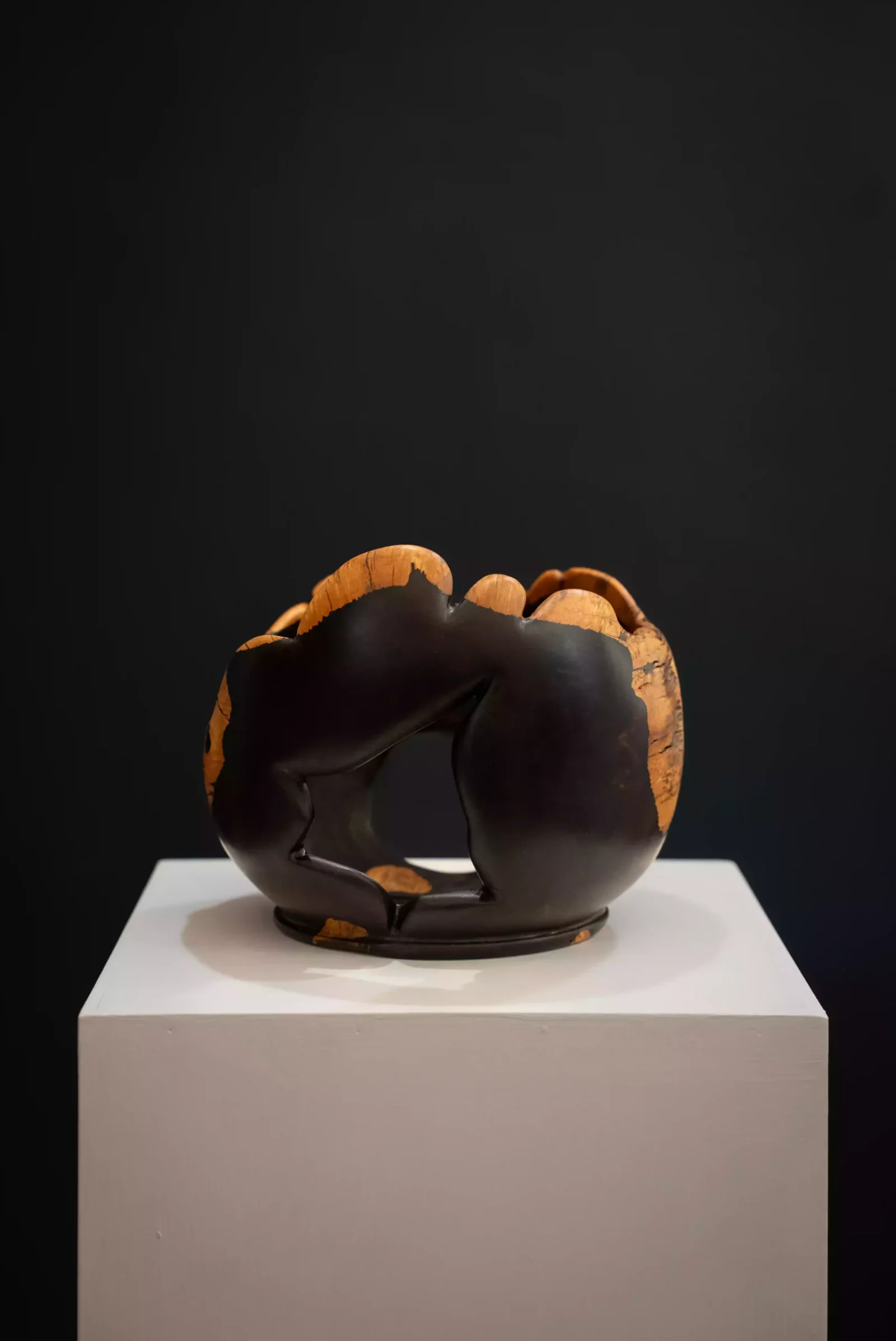 Medium Natural-Edged African Blackwood Bowl, view 2.