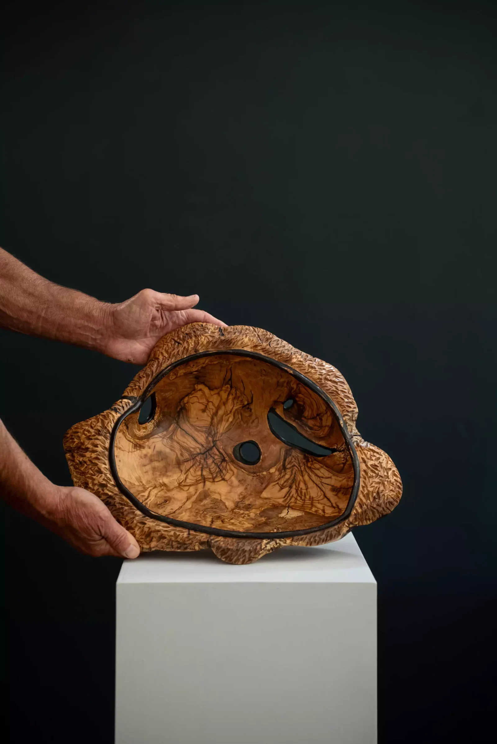 Medium Wild Olive Root Bowl, view 2.